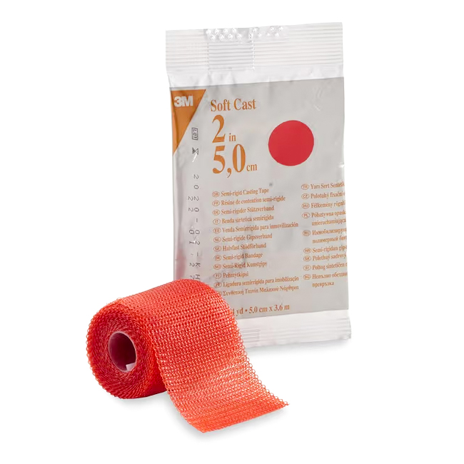 Soft Cast meki plastični sintetski gips crveni 5x36 OMC