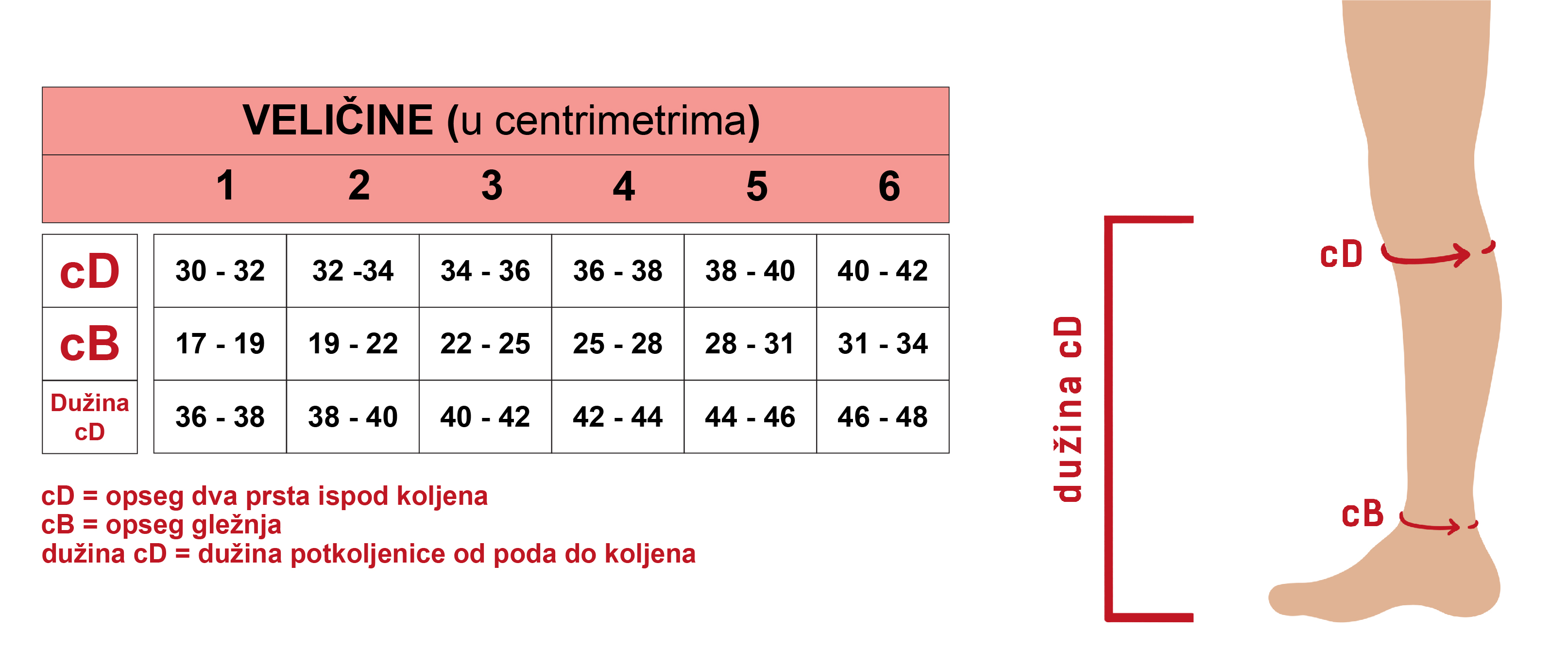 obrazac za mjerenje kompresivnih muških čarapa 08